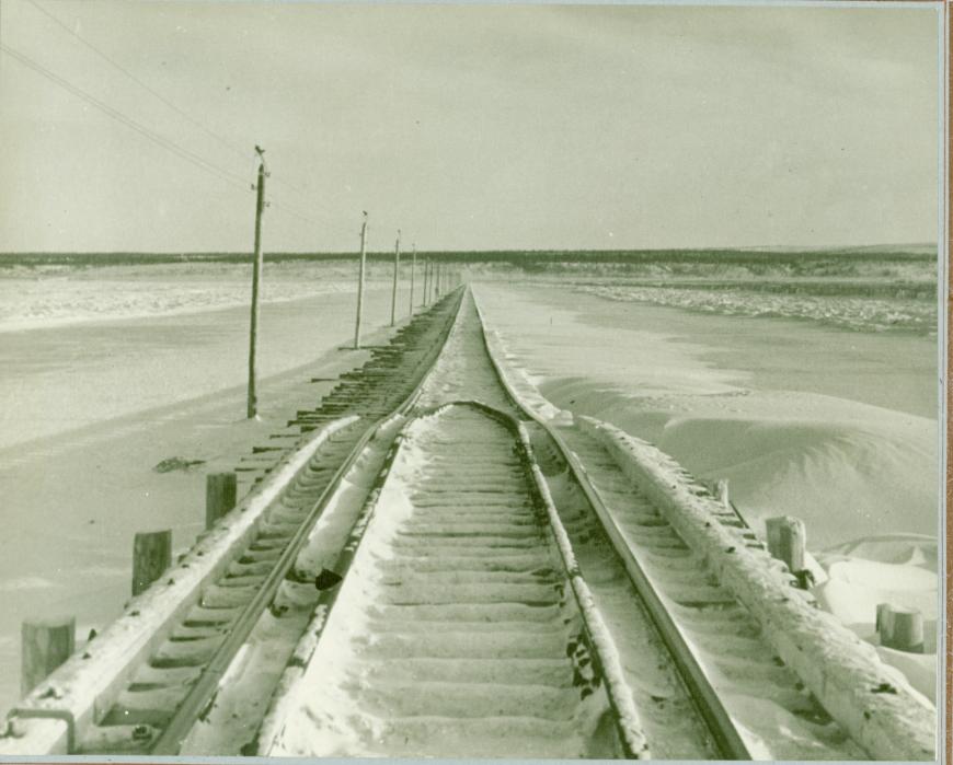 Ice crossing of the Ob. Photo: Central Railway Museum, St. Petersburg